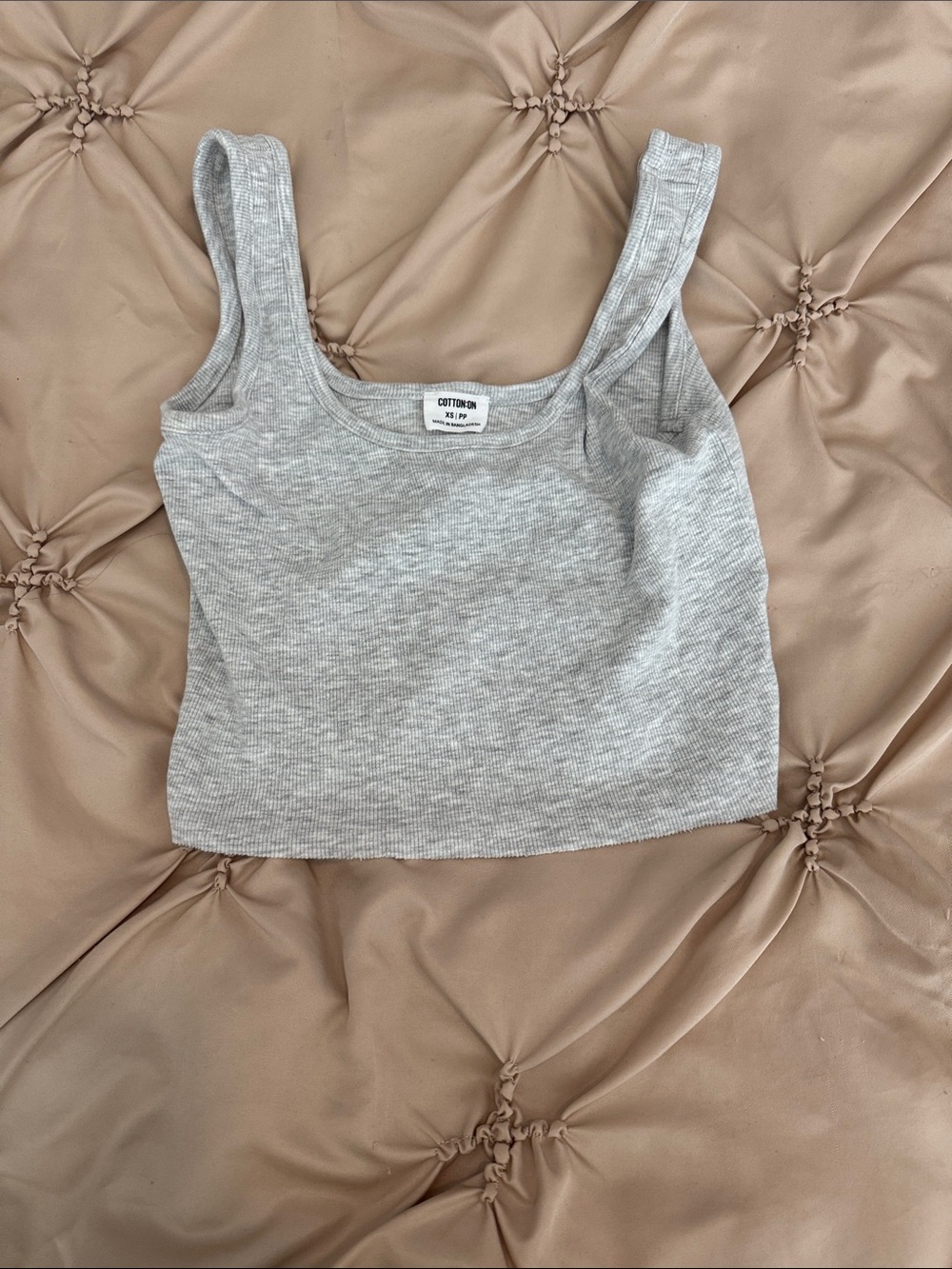 Cotton On Light Gray Ribbed Tank Top